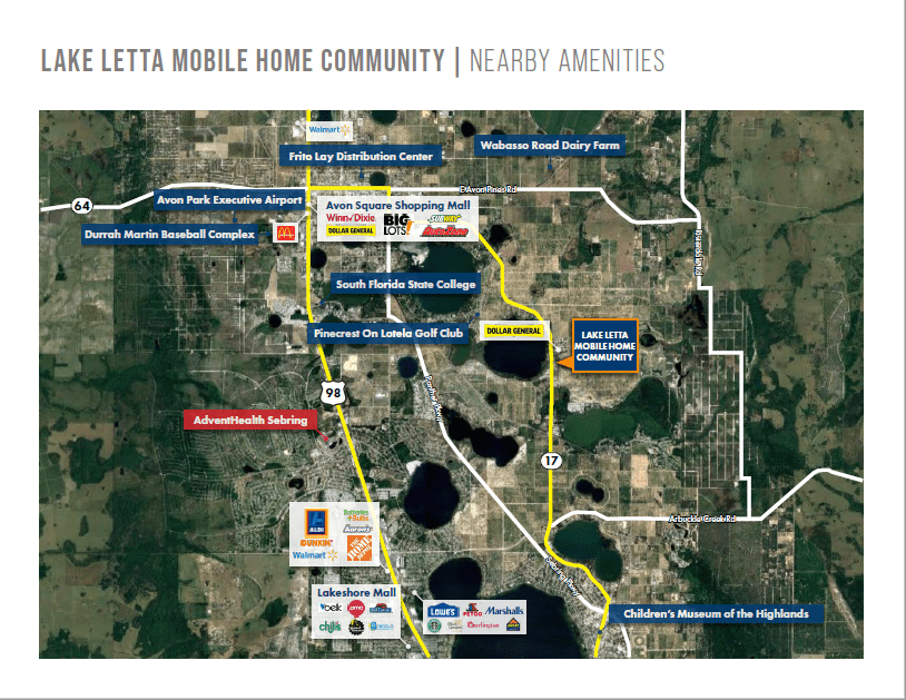 Lake Letta Area Amenities
